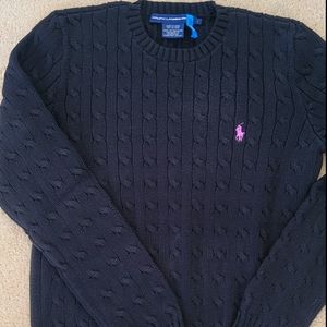 Wimens Ralph Lauren Sport Black Cardigan (Large)